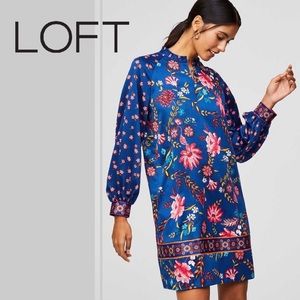 LOFT floral shirt dress - medium